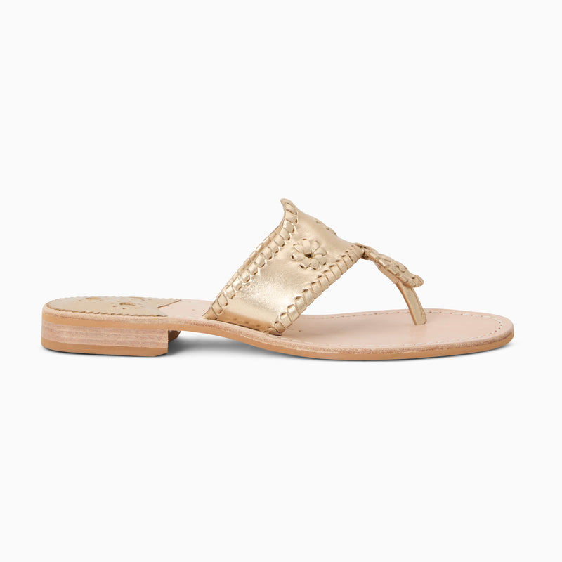 Jacks Wide Width Leather Flat Sandal