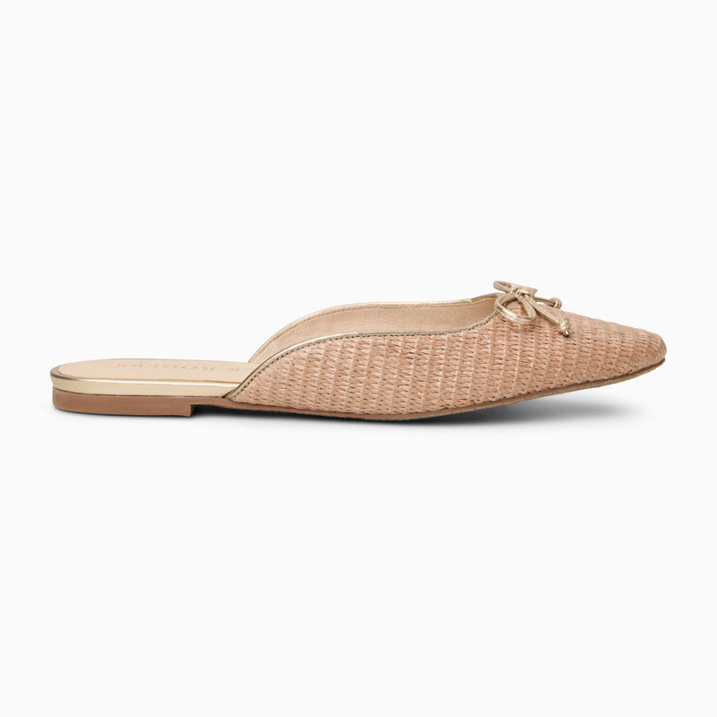 Ginny Raffia Flat Mule