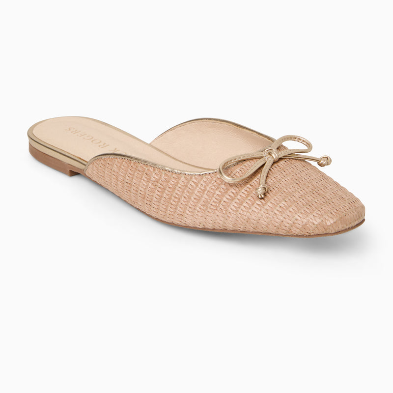 Ginny Raffia Flat Mule