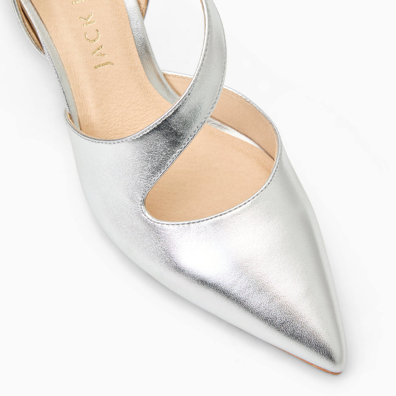 Ansley Leather Pump Heel