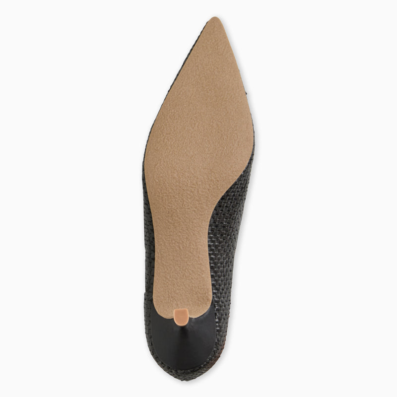 Pammi Raffia Kitten Heel Pump