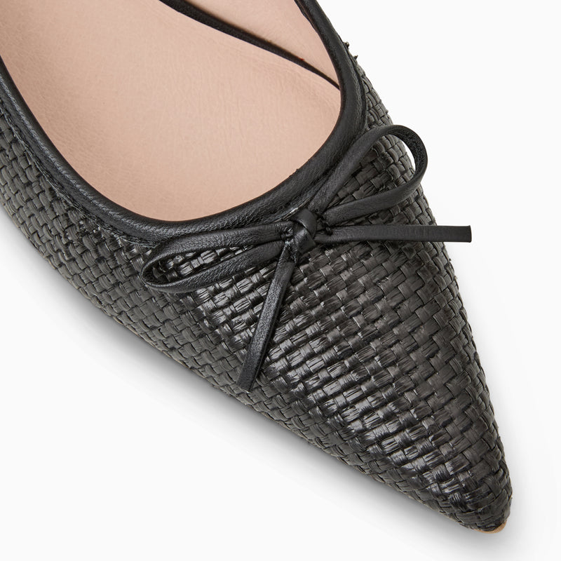 Pammi Raffia Kitten Heel Pump