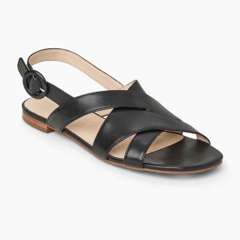 Erin Leather Flat Sandal