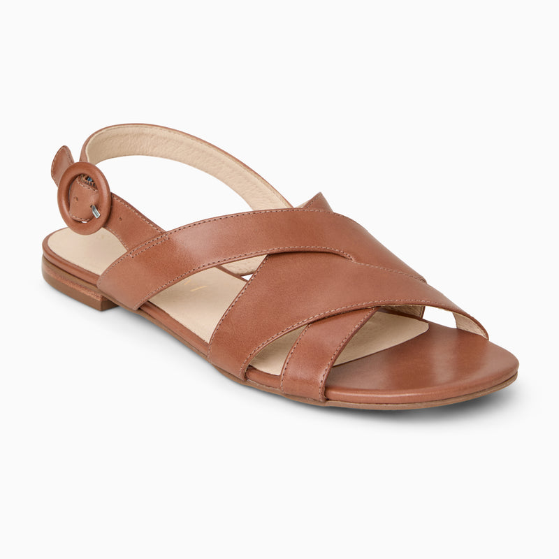 Erin Leather Flat Sandal