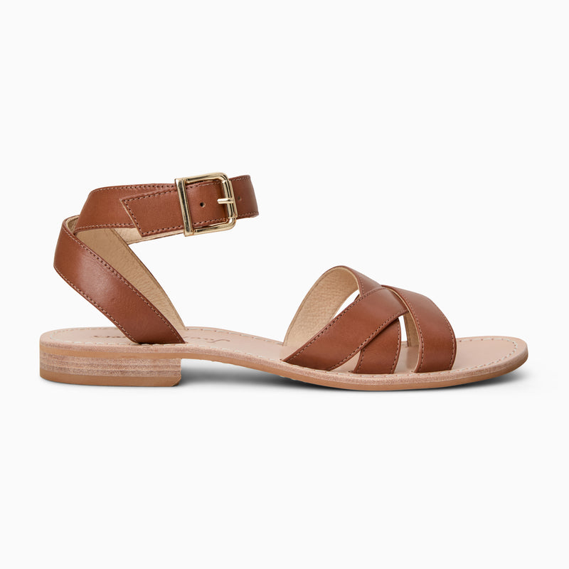 Patti Leather Flat Sandal