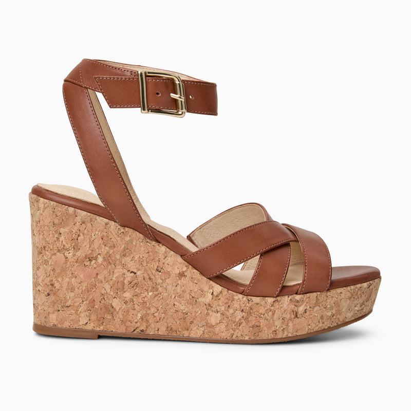 Pippa Leather Platform Wedge