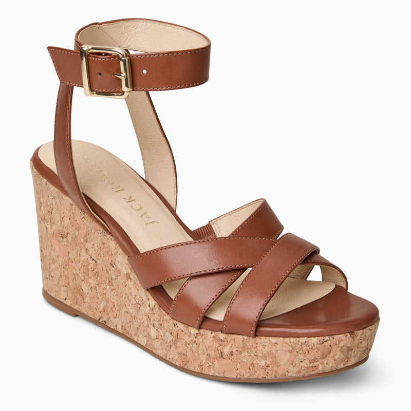 Pippa Leather Platform Wedge