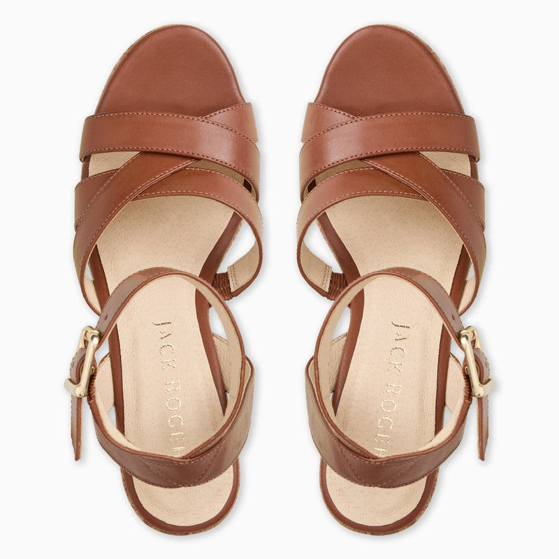 Pippa Leather Platform Wedge