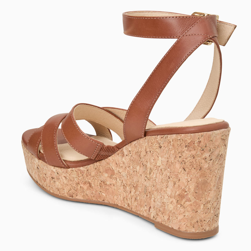 Pippa Leather Platform Wedge