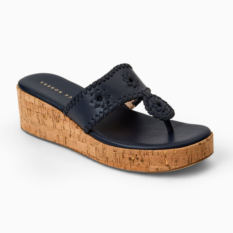 Jacks Leather Mid Wedge