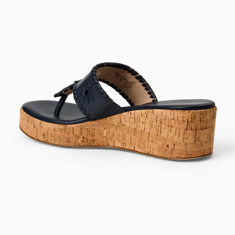 Jacks Leather Mid Wedge