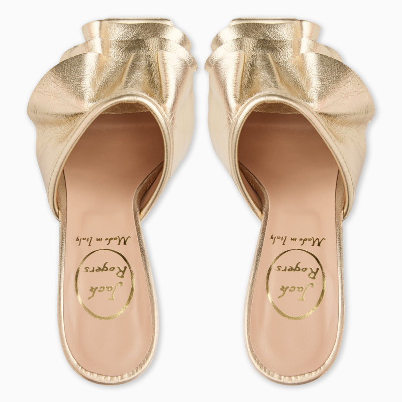 Beatrice Italian Leather Ruffle Heel