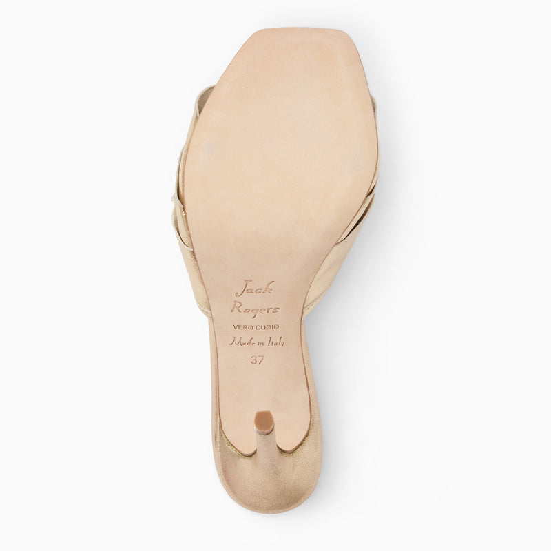 Beatrice Italian Leather Ruffle Heel