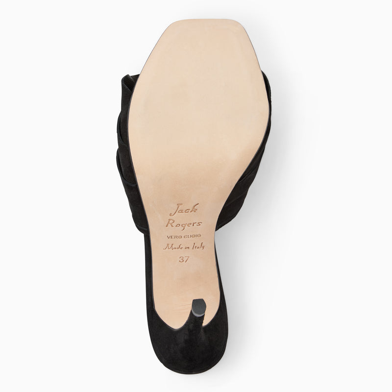 Beatrice Italian Suede Ruffle Heel