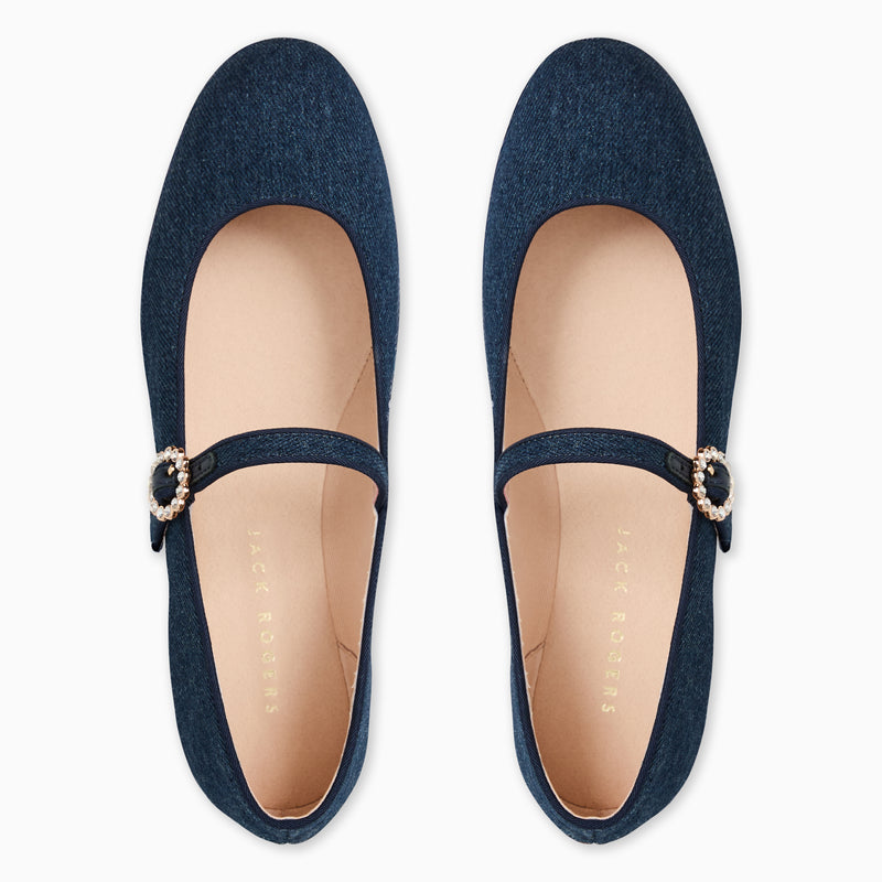 Mizzy Fabric Mary Jane Flat