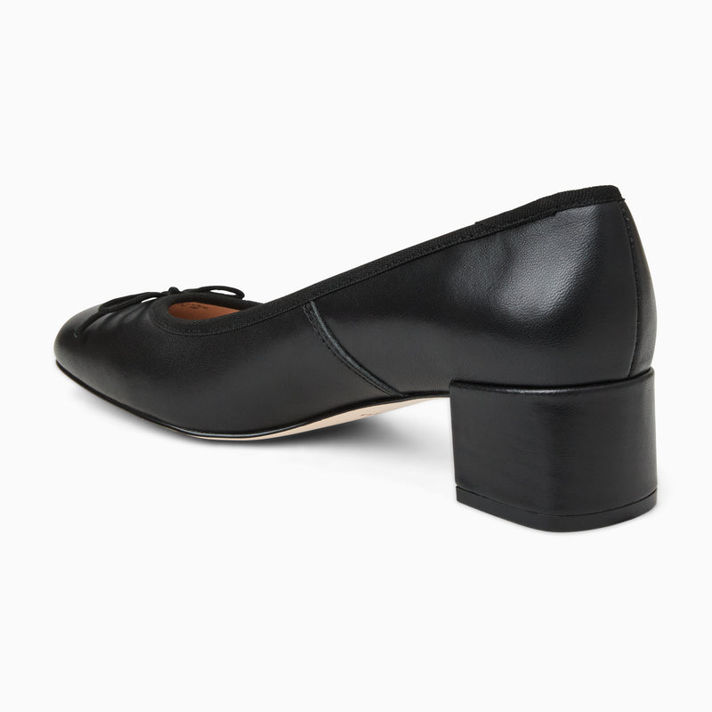 Maddy Leather Low Block Heel