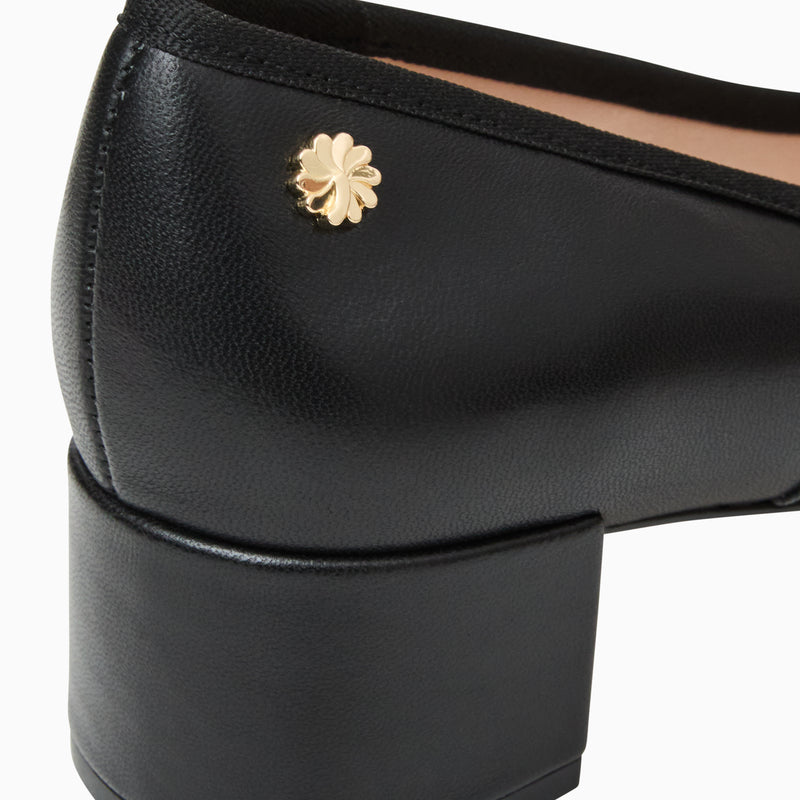 Maddy Leather Low Block Heel