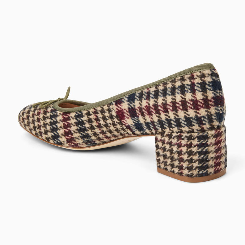 Maddy Fabric Low Block Heel