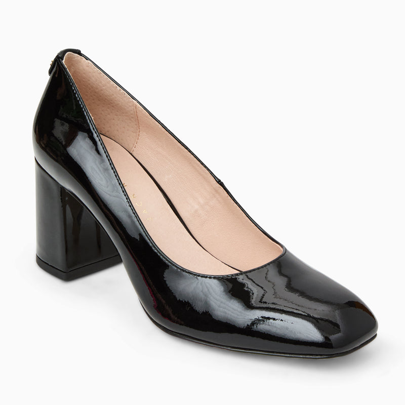 Lenora Leather Pump Heel