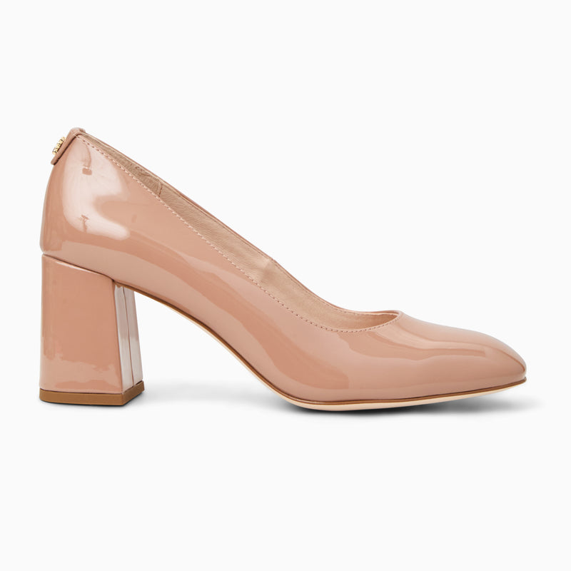 Lenora Leather Pump Heel