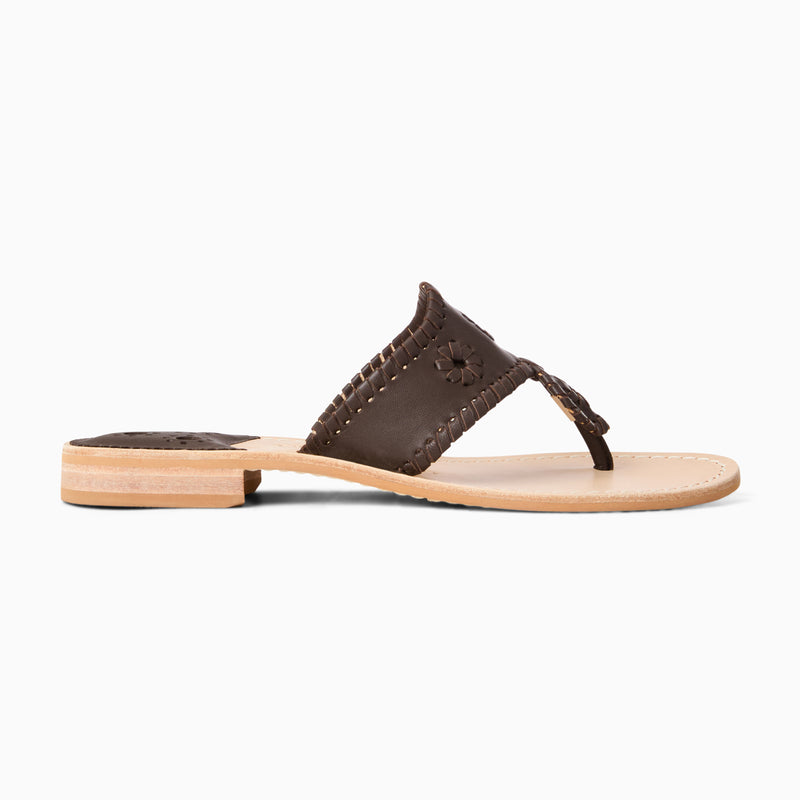 Jacks Leather Flat Sandal