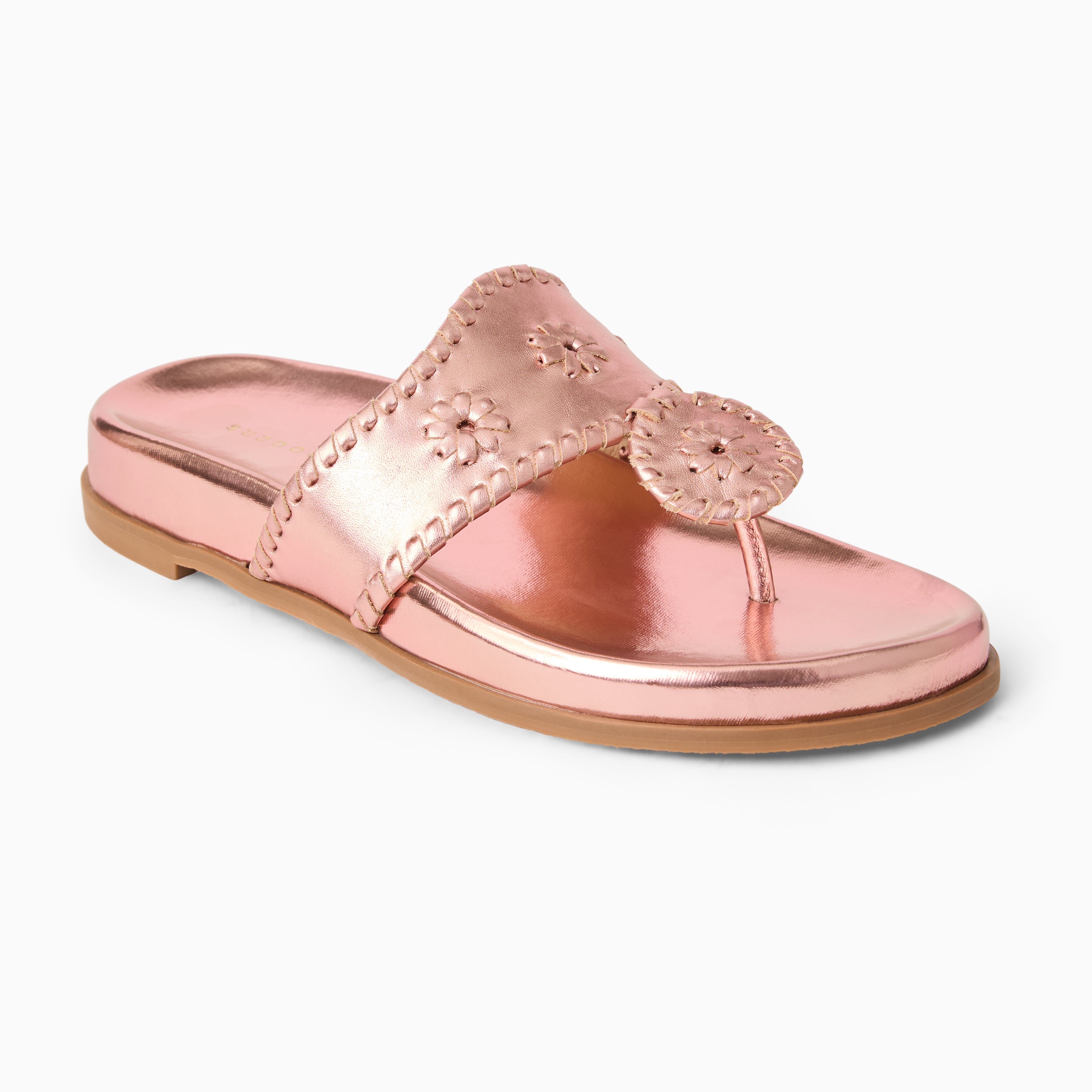 Jack Rogers Jacks Sport Sandal — Rose Quartz Metallic Nappa