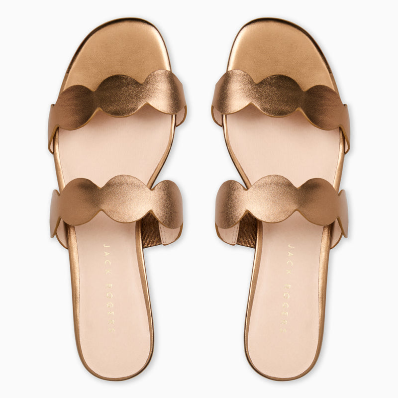 Greglen Leather Flat Slide