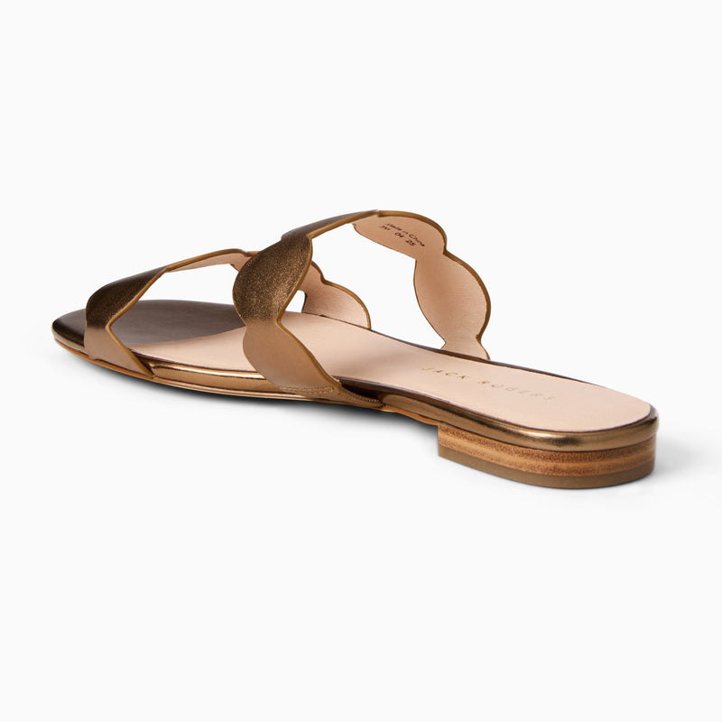 Greglen Leather Flat Slide