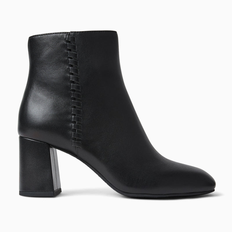 Augustine Leather Block Heel Bootie