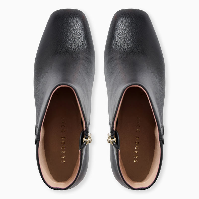 Augustine Leather Block Heel Bootie