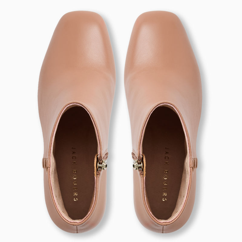 Augustine Leather Block Heel Bootie