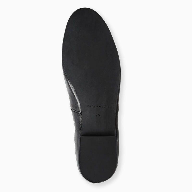 Ellina Jeweled Leather Ballet Flat