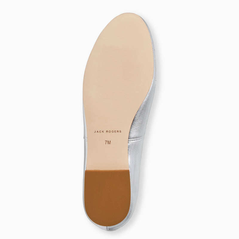 Ellina Jeweled Leather Ballet Flat