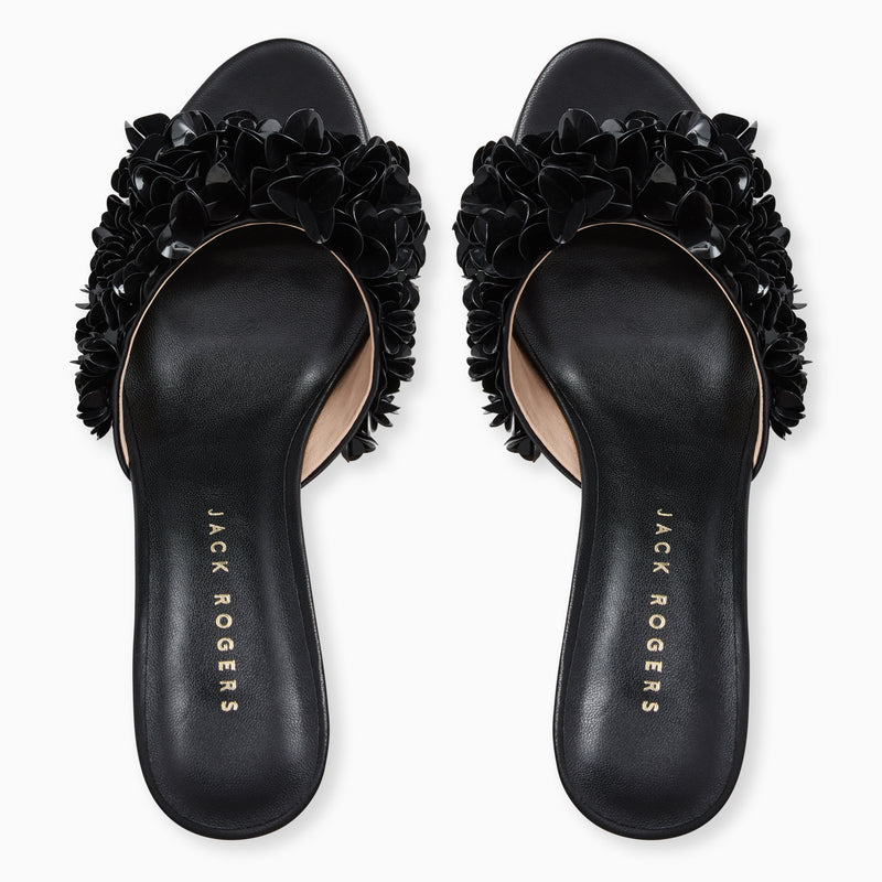 Crown Sequin Kitten Heel Sandal