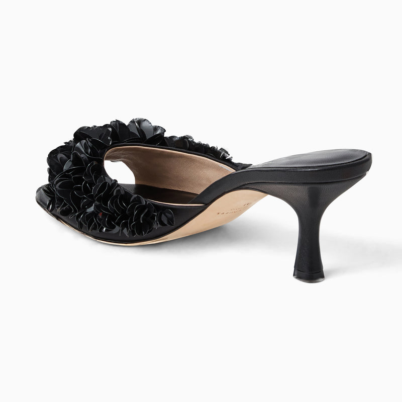 Crown Sequin Kitten Heel Sandal