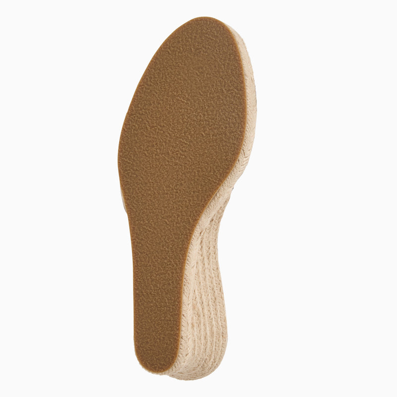 Rozette Leather Ruffle Wedge