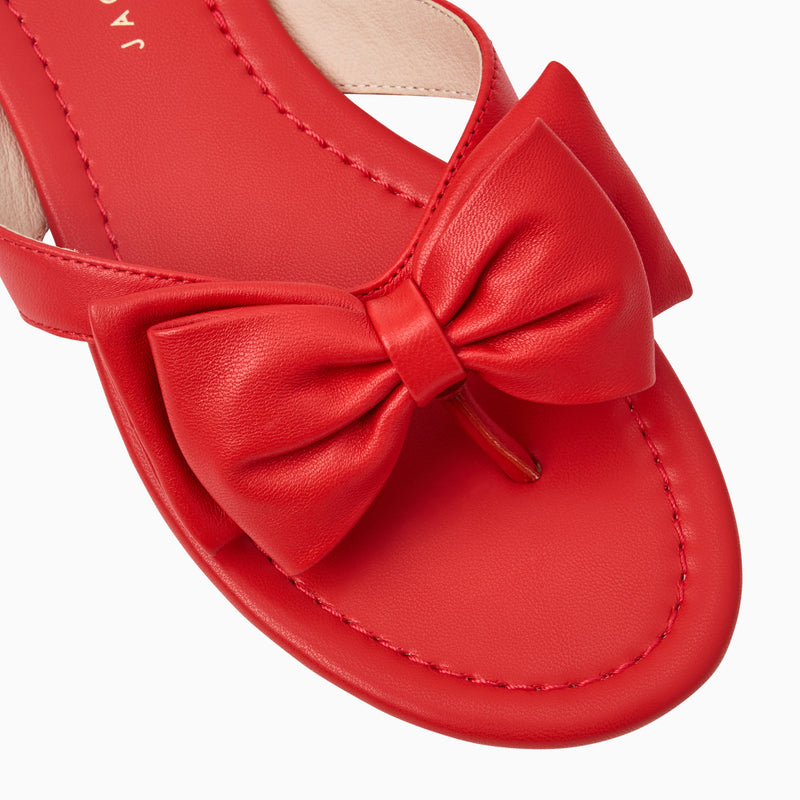 Vannah Leather Bow Sandal