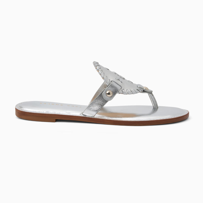 Collins Metallic Leather Flat Sandal