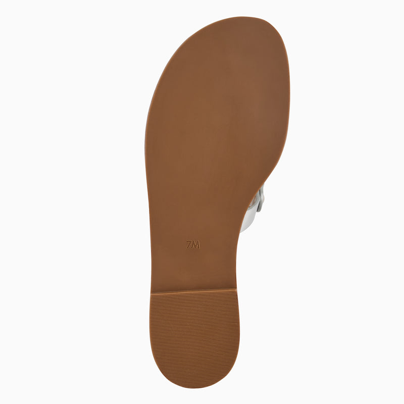 Collins Metallic Leather Flat Sandal