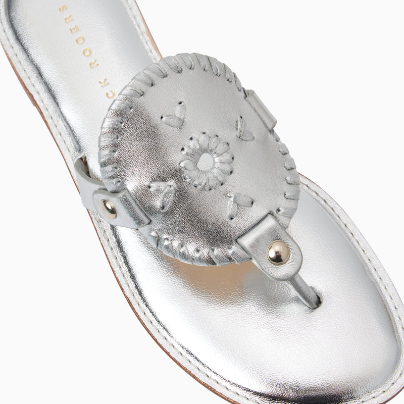 Collins Metallic Leather Flat Sandal