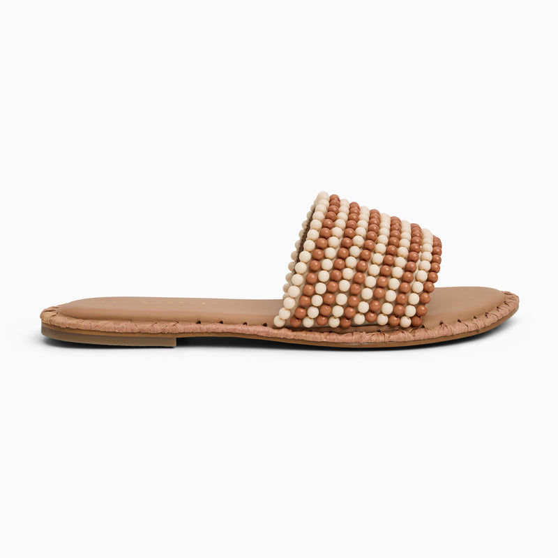 Savanah Beaded Slide Sandal