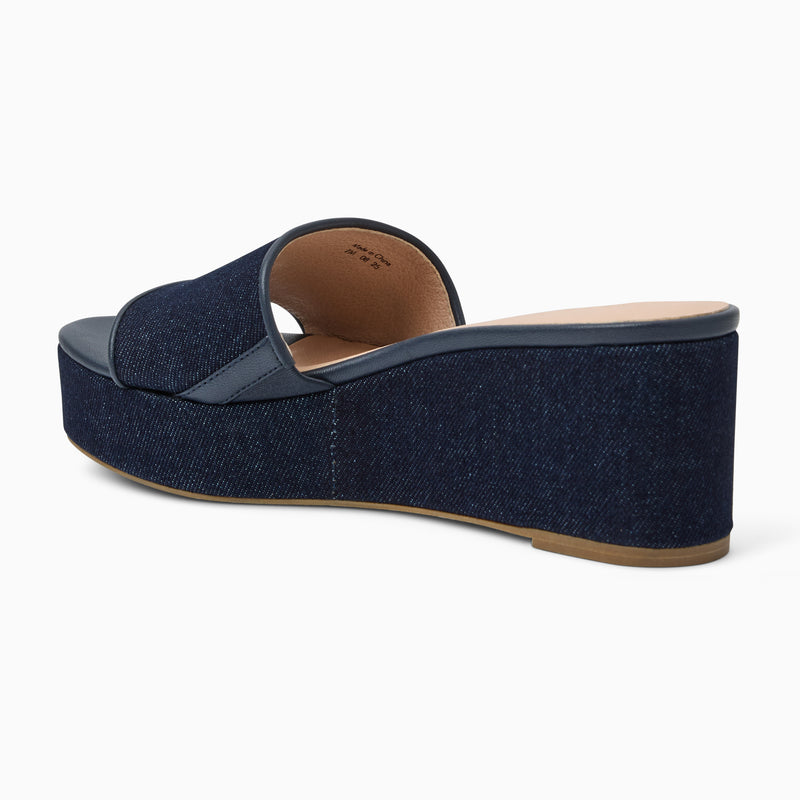 Bay Fabric Mid Wedge Heel