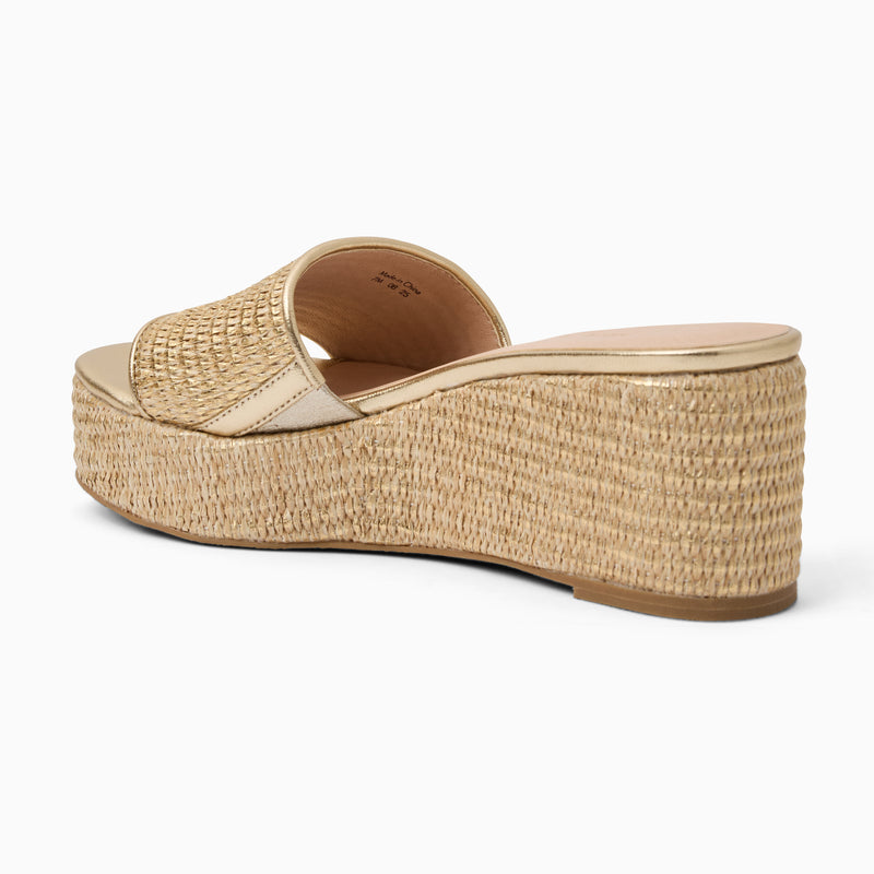 Bay Fabric Mid Wedge Heel