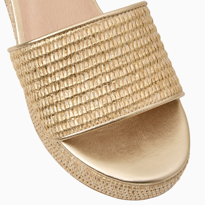 Bay Fabric Mid Wedge Heel