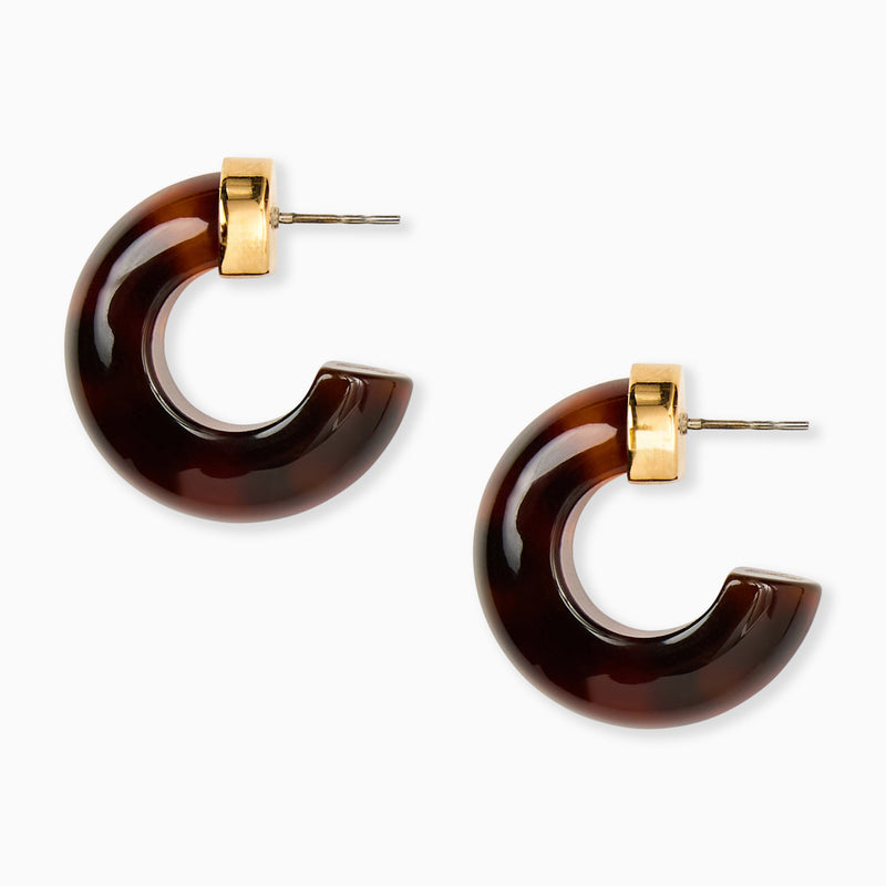 Gina Italian Gold-Plated Hoop Earrings