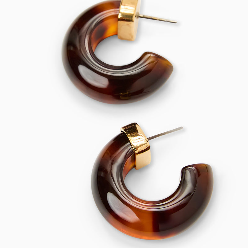 Gina Italian Gold-Plated Hoop Earrings