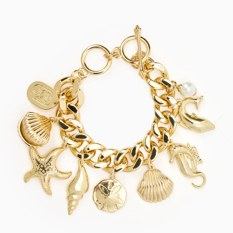 Capesante Gold-Plated Charm Bracelet