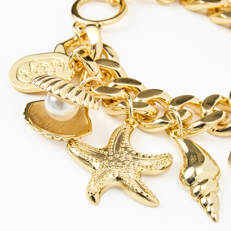 Capesante Gold-Plated Charm Bracelet
