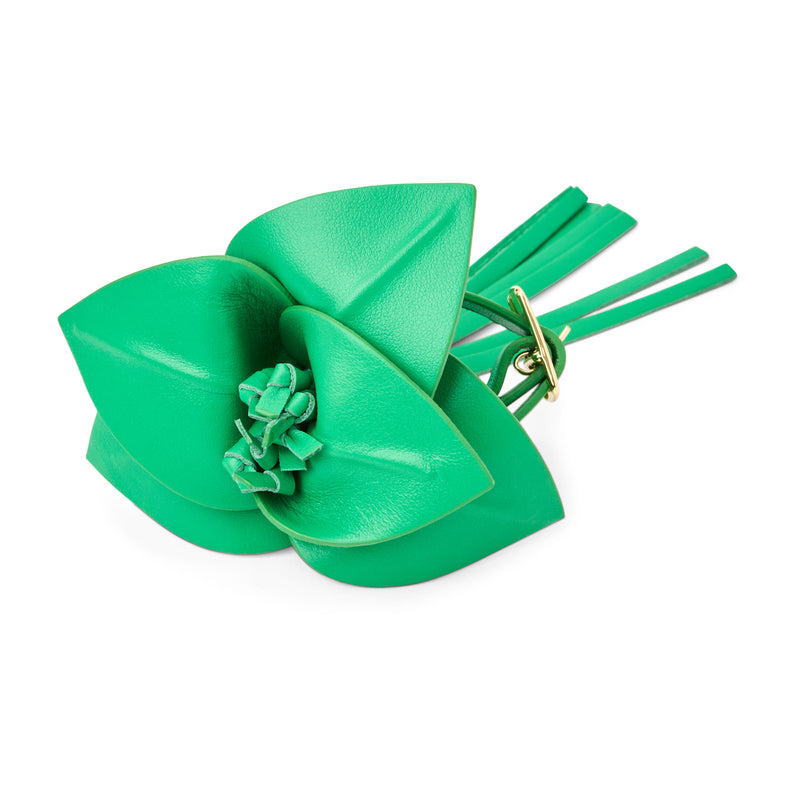 Viale Flower Italian Leather Purse Charm