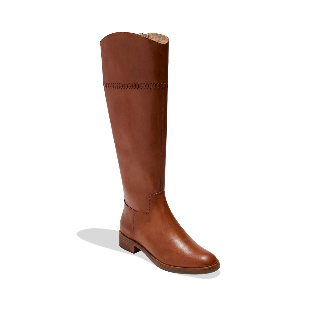 Leather top riding boots